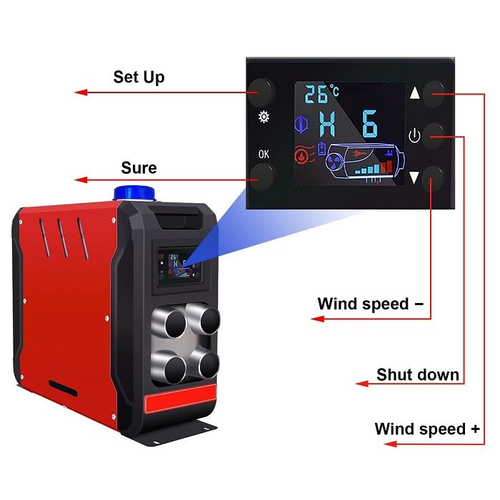 Φορητό αερόθερμο πετρελαίου - 5000W - 12/24V - 150809