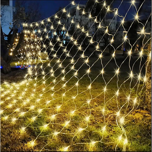 VenCore 7042-10006 - Fairy LED Net Lights 6x4m 672 LED 2200K - Χριστουγεννιάτικο Δίχτυ με Διάφανο Καλώδιο 36W 230V 6x4m με 672 LED Θερμό Λευκό 2200K IP65 Αδιάβροχη