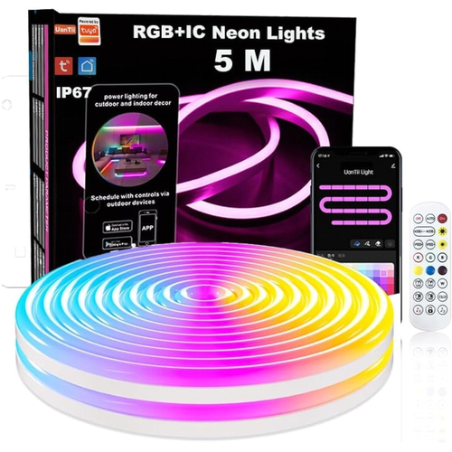 VenCore 6174-10001 - Set LED Strip RGB+IC 5m ip67 WiFi & Remote - Σετ 5 Μέτρων Ταινία LED Αδιάβροχη IP67 RGB+Digital IC WiFi με Ασύρματο Controller & Τροφοδοτικό
