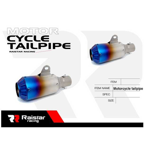 Τελικό εξάτμισης μοτοσυκλέτας σιλανσιέ - 26cm - R-MG0612-1 - 320002