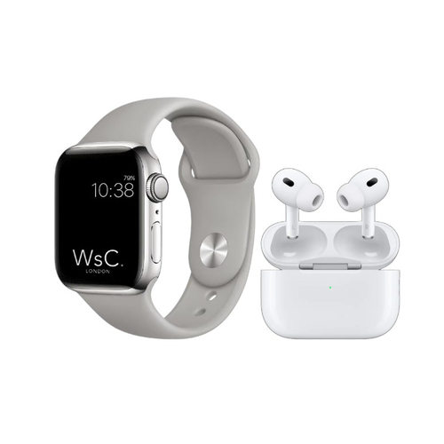 Σετ Smartwatch με ασύρματα ακουστικά Bluetooth & 7 λουράκια - S3000 Pro - 814086 - Grey