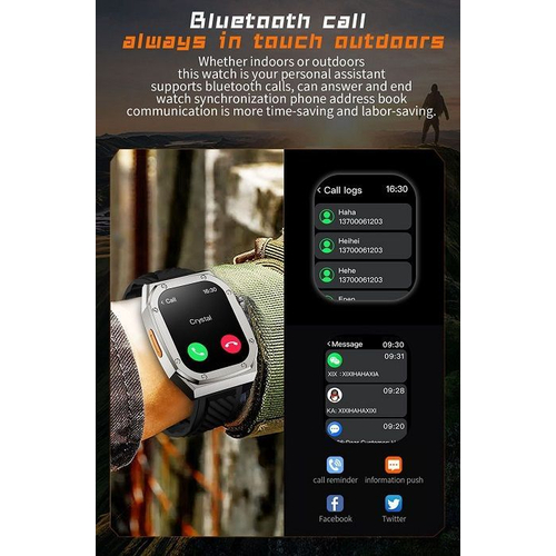 Σετ Smartwatch με 2 λουράκια - Z79 Max - 065080 - Orange