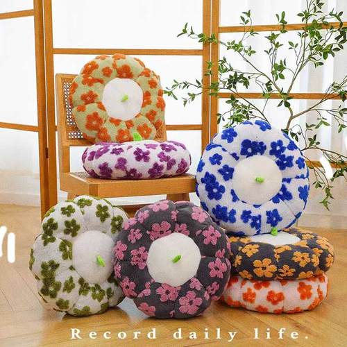 Μαξιλάρι καρέκλας Πουφ - 45cm - 720197 - White/Orange