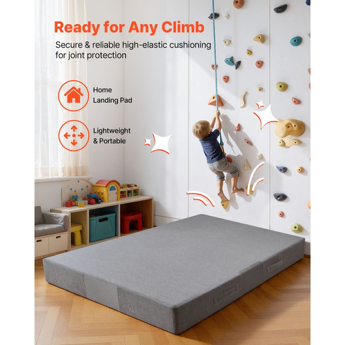 VEVOR Crash Pad, Παιδικό μαξιλάρι αισθήσεων 1800 x 1210 mm με μαλακό αφρό και πλενόμενο κάλυμμα, γιγάντιο μαξιλάρι-πατάκι για μεγάλο αισθητηριακό δωμάτιο, εξοπλισμός για παιδιά και ενήλικες, άλματα, παιχνίδι, αναρρίχηση και γυμναστική