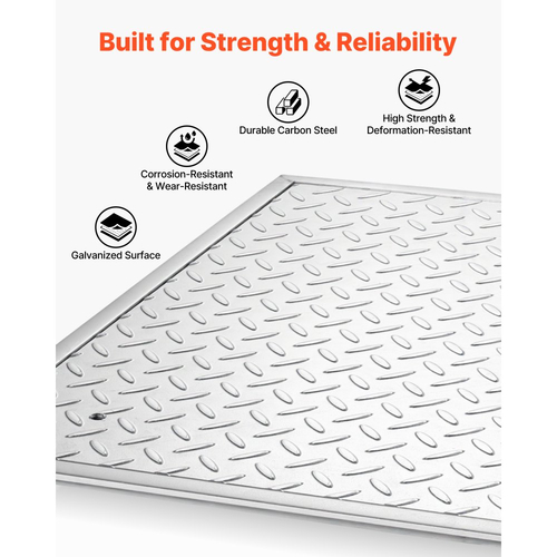 Κάλυμμα φρεατίου VEVOR με πλαίσιο, τετράγωνο καπάκι βόθρου 500 x 500 mm με βάση, ανθεκτικό στην ολίσθηση κάλυμμα πρόσβασης επιθεώρησης καναλιού αποστράγγισης από ανθρακούχο χάλυβα βαρέως τύπου για πεζοδρόμια, κήπους