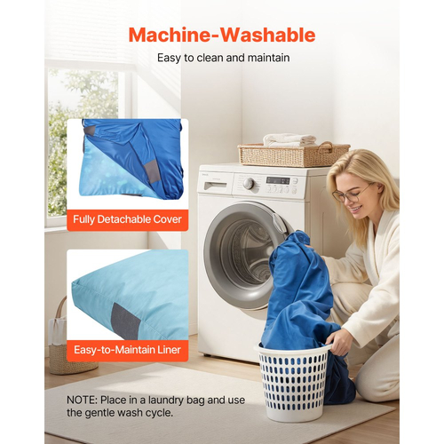 VEVOR Crash Pad, Παιδικό μαξιλάρι αισθήσεων 1500 x 1500 mm με μπλοκ αφρού και πλενόμενο κάλυμμα, Γιγαντιαίο μαξιλάρι μεγάλης ζώνης προσγείωσης από μαλακό αφρό, Εξοπλισμός αισθητηριακού δωματίου για παιδιά που πηδούν, χαλαρώνουν, παίζουν