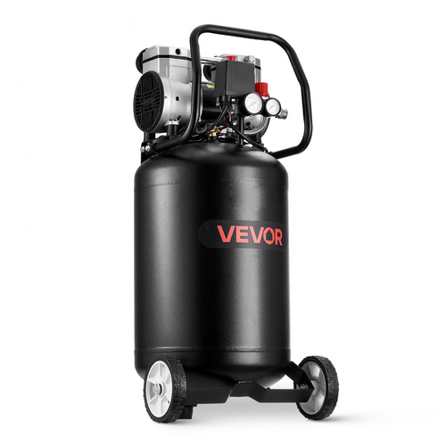 Αεροσυμπιεστής VEVOR 50L, 1,5 kW 113L/min στα 6,2 Bar, Μέγιστη πίεση 8 Bar, Δεξαμενή αεροσυμπιεστή χωρίς λάδι, Φορητός σε τροχούς για επισκευή αυτοκινήτων, φούσκωμα ελαστικών, βαφή με ψεκασμό, καρφώματα ξυλουργικών εργασιών