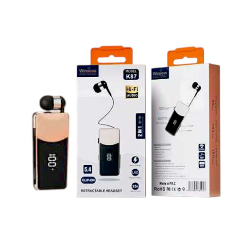 Ασύρματο ακουστικό Bluetooth - K87 - 814383 - Gold