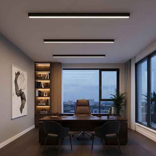 kelvo® ORION KLV-101-0362-V2 Γραμμικό Φωτιστικό Οροφής LED 72W 7200lm 120° AC 220-240V IP20 Ρυθμιζόμενο Λευκό CCT με Χειριστήριο από 2700K έως 6000K Dimmable - Lumileds SMD Chip - Μαύρο Ματ - Μ120 x Π5 x Υ7.5cm - 3 Χρόνια Εγγύηση