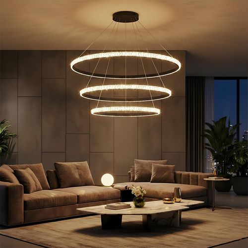 kelvo® DIAMOND KLV-101-0241 Κρεμαστό Φωτιστικό Οροφής LED 150W 15000lm 180° AC 220-240V IP20 Ρυθμιζόμενο Λευκό CCT με Χειριστήριο από 2700K έως 6000K Dimmable - Lumileds SMD Chip - Μαύρο Ματ - Μ100 x Π100 x Υ100cm - 3 Χρόνια Εγγύηση