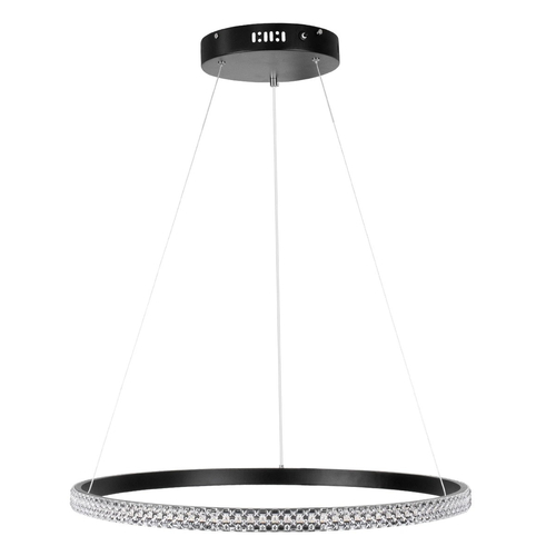 kelvo® DIAMOND KLV-101-0229 Κρεμαστό Φωτιστικό Οροφής LED 45W 4500lm 180° AC 220-240V IP20 Ρυθμιζόμενο Λευκό CCT με Χειριστήριο από 2700K έως 6000K Dimmable - Lumileds SMD Chip - Μαύρο Ματ - Μ60 x Π60 x Υ3cm - 3 Χρόνια Εγγύηση