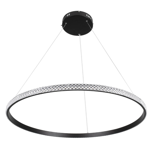 kelvo® DIAMOND KLV-101-0231 Κρεμαστό Φωτιστικό Οροφής LED 67W 6700lm 180° AC 220-240V IP20 Ρυθμιζόμενο Λευκό CCT με Χειριστήριο από 2700K έως 6000K Dimmable - Lumileds SMD Chip - Μαύρο Ματ - Μ80 x Π80 x Υ3cm - 3 Χρόνια Εγγύηση