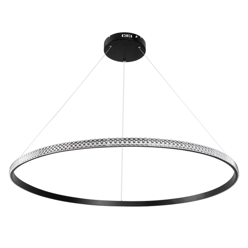 kelvo® DIAMOND KLV-101-0233 Κρεμαστό Φωτιστικό Οροφής LED 75W 7500lm 180° AC 220-240V IP20 Ρυθμιζόμενο Λευκό CCT με Χειριστήριο από 2700K έως 6000K Dimmable - Lumileds SMD Chip - Μαύρο Ματ - Μ100 x Π100 x Υ3cm - 3 Χρόνια Εγγύηση