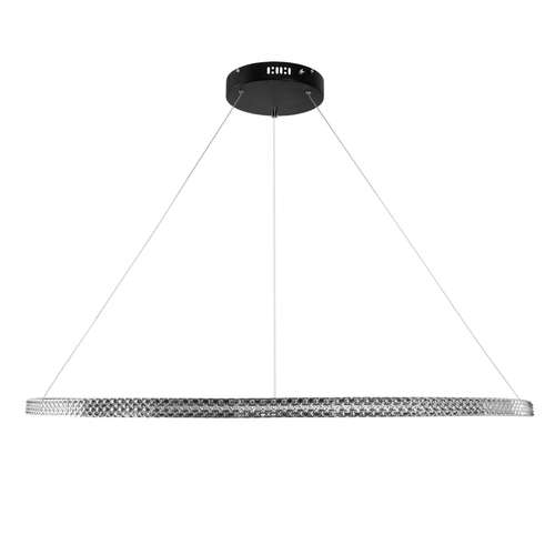 kelvo® DIAMOND KLV-101-0233 Κρεμαστό Φωτιστικό Οροφής LED 75W 7500lm 180° AC 220-240V IP20 Ρυθμιζόμενο Λευκό CCT με Χειριστήριο από 2700K έως 6000K Dimmable - Lumileds SMD Chip - Μαύρο Ματ - Μ100 x Π100 x Υ3cm - 3 Χρόνια Εγγύηση