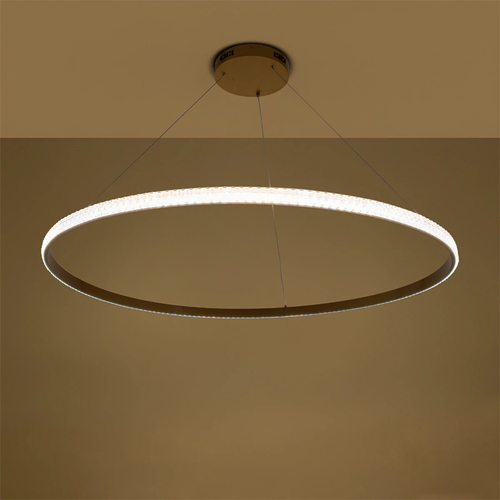 kelvo® DIAMOND KLV-101-0234 Κρεμαστό Φωτιστικό Οροφής LED 75W 7500lm 180° AC 220-240V IP20 Ρυθμιζόμενο Λευκό CCT με Χειριστήριο από 2700K έως 6000K Dimmable - Lumileds SMD Chip - Χρυσό Πλατίνα - Μ100 x Π100 x Υ3cm - 3 Χρόνια Εγγύηση