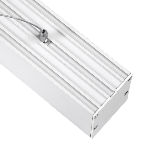 kelvo® ORION KLV-101-0363 Κρεμαστό Γραμμικό Φωτιστικό Οροφής LED 72W 7200lm 120° AC 220-240V IP20 Ρυθμιζόμενο Λευκό CCT με Χειριστήριο από 2700K έως 6000K Dimmable - Lumileds SMD Chip - Λευκό Ματ - Μ120 x Π5 x Υ7.5cm - 3 Χρόνια Εγγύηση