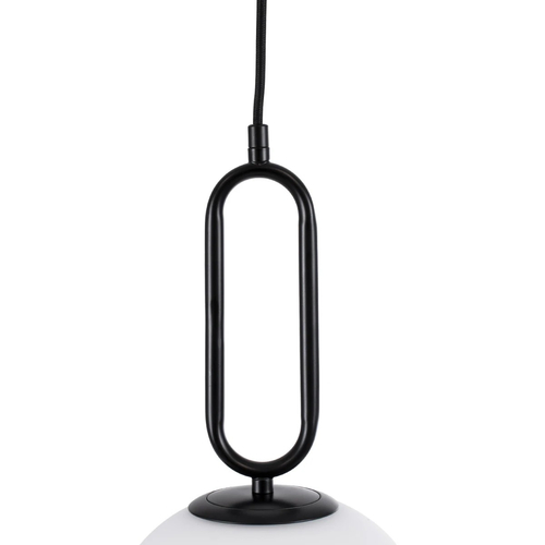 kelvo® BELLISSIMO KLV-101-0374 Κρεμαστό Φωτιστικό Οροφής για Λάμπα με Ντουί E27 AC 220-240V IP20 - Μαύρο Ματ & Λευκό - Μ30 x Π30 x Υ52cm