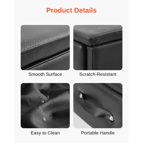 Κουτί Pilates VEVOR για Reformer, 25x17x9 σε κουτί καθίσματος Pilates Reformers για ασκήσεις, αξεσουάρ εξοπλισμού Pilates από PU και ξύλο υψηλής ποιότητας, βελτίωση δύναμης, ισορροπίας, εύρους κίνησης για το σπίτι, μαύρο