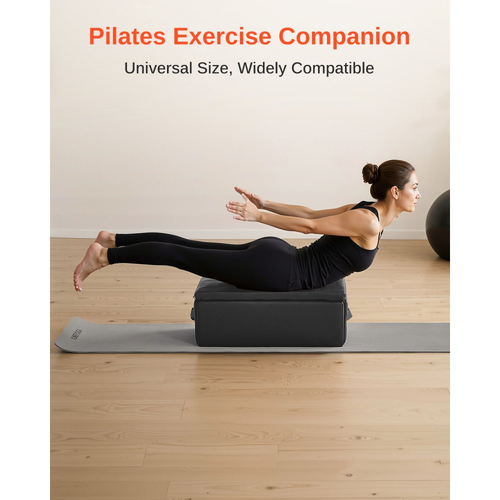 Κουτί Pilates VEVOR για Reformer, 25x17x9 σε κουτί καθίσματος Pilates Reformers για ασκήσεις, αξεσουάρ εξοπλισμού Pilates από PU και ξύλο υψηλής ποιότητας, βελτίωση δύναμης, ισορροπίας, εύρους κίνησης για το σπίτι, μαύρο