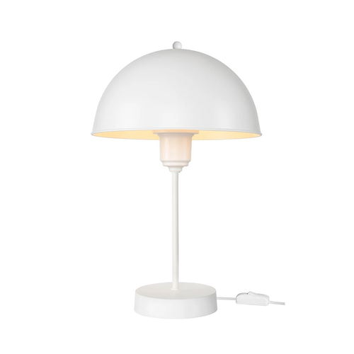 GLOBOSTAR® GAZETA 203-0301 Μοντέρνο Επιτραπέζιο Φωτιστικό Πορτατίφ με Ντουί 1 x E27 AC 220-240V IP20 - Λευκό  - Μ25 x Π25 x Υ39cm