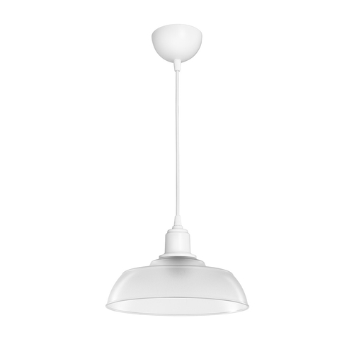 GLOBOSTAR® LOAN 203-0286 Μοντέρνο Κρεμαστό Φωτιστικό Οροφής με Ντουί 1 x E27 AC 220-240V IP20 - Λευκό Δίαφανο - Μ25.5 x Π25.5 x Υ17cm