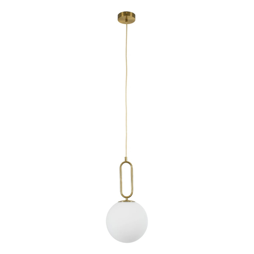 kelvo® BELLISSIMO KLV-101-0376 Κρεμαστό Φωτιστικό Οροφής για Λάμπα με Ντουί E27 AC 220-240V IP20 - Χρυσό Βούρτσας Πλατίνα & Λευκό - Μ20 x Π20 x Υ42cm