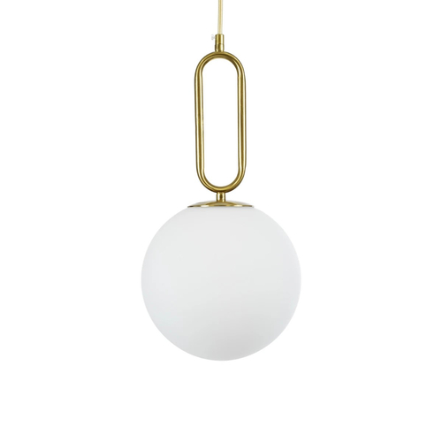 kelvo® BELLISSIMO KLV-101-0376 Κρεμαστό Φωτιστικό Οροφής για Λάμπα με Ντουί E27 AC 220-240V IP20 - Χρυσό Βούρτσας Πλατίνα & Λευκό - Μ20 x Π20 x Υ42cm