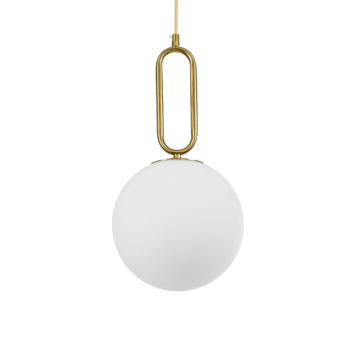 kelvo® BELLISSIMO KLV-101-0376 Κρεμαστό Φωτιστικό Οροφής για Λάμπα με Ντουί E27 AC 220-240V IP20 - Χρυσό Βούρτσας Πλατίνα & Λευκό - Μ20 x Π20 x Υ42cm