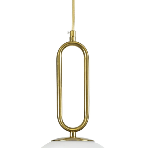 kelvo® BELLISSIMO KLV-101-0377 Κρεμαστό Φωτιστικό Οροφής για Λάμπα με Ντουί E27 AC 220-240V IP20 - Χρυσό Βούρτσας Πλατίνα & Λευκό - Μ30 x Π30 x Υ52cm