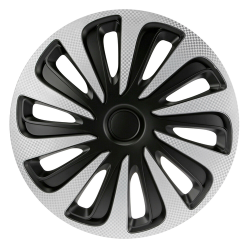 Lampa - Σετ Τάσια Αυτοκινήτου 14’’ Kojin Carbon TECH-ONE από υλικό ABS Ασημί / Μαύρο - 4 TEM (L3147.8)