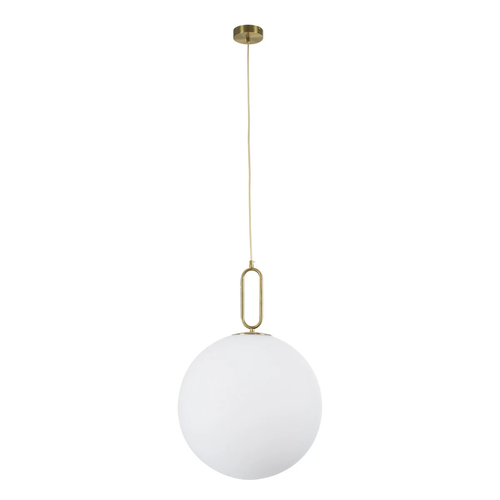 kelvo® BELLISSIMO KLV-101-0378 Κρεμαστό Φωτιστικό Οροφής για Λάμπα με Ντουί E27 AC 220-240V IP20 - Χρυσό Βούρτσας Πλατίνα & Λευκό - Μ40 x Π40 x Υ62cm