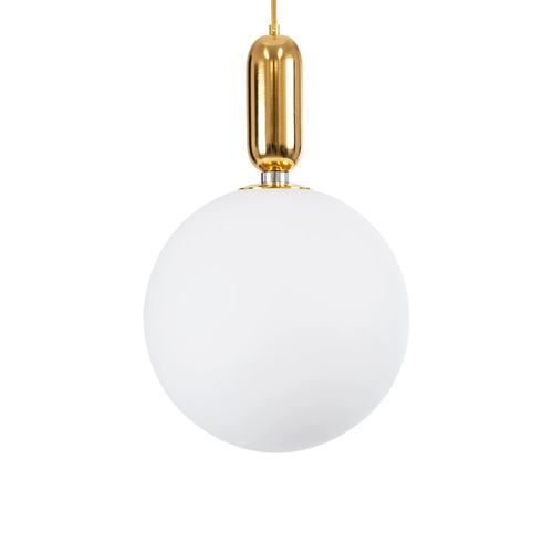 kelvo® ESTETICO KLV-101-0383 Κρεμαστό Φωτιστικό Οροφής για Λάμπα με Ντουί E27 AC 220-240V IP20 - Χρυσό Βούρτσας Πλατίνα & Λευκό - Μ30 x Π30 x Υ48cm