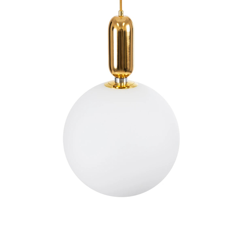 kelvo® ESTETICO KLV-101-0383 Κρεμαστό Φωτιστικό Οροφής για Λάμπα με Ντουί E27 AC 220-240V IP20 - Χρυσό Βούρτσας Πλατίνα & Λευκό - Μ30 x Π30 x Υ48cm