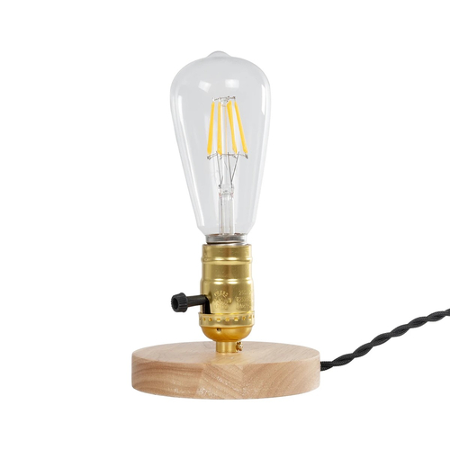 GLOBOSTAR® NOX 77702 Μοντέρνο Επιτραπέζιο Φωτιστικό Πορτατίφ με Ντουί 1 x E27 AC 220-240V IP20 - Μπεζ & Χρυσό - Μ12 x Π12 x Υ9cm