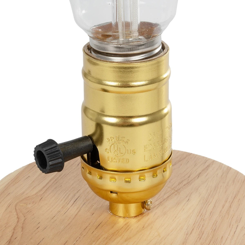 GLOBOSTAR® NOX 77702 Μοντέρνο Επιτραπέζιο Φωτιστικό Πορτατίφ με Ντουί 1 x E27 AC 220-240V IP20 - Μπεζ & Χρυσό - Μ12 x Π12 x Υ9cm