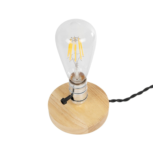 GLOBOSTAR® NOX 77703 Μοντέρνο Επιτραπέζιο Φωτιστικό Πορτατίφ με Ντουί 1 x E27 AC 220-240V IP20 - Μπεζ & Ασημί - Μ12 x Π12 x Υ9cm