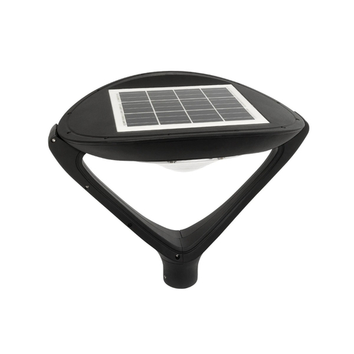 GLOBOSTAR® SQUARE 90507 Φωτιστικό Στύλου/Κολώνας Πλατείας/Πάρκου/Κήπου με Ασύρματο Χειριστήριο LED 20W 800lm 120° Ενσωματωμένο Φωτοβολταϊκό Panel 6V 20W & Επαναφορτιζόμενη Μπαταρία Li-ion 3.2V 20000mAh με Αισθητήρα Κίνησης-Ημέρας-Νύχτας Αδιάβροχο IP65 Θερμό Λευκό 2700K - Γκρι Ανθρακί - Μ60 x Π47 x Υ48cm - 2 Χρόνια Εγγύηση