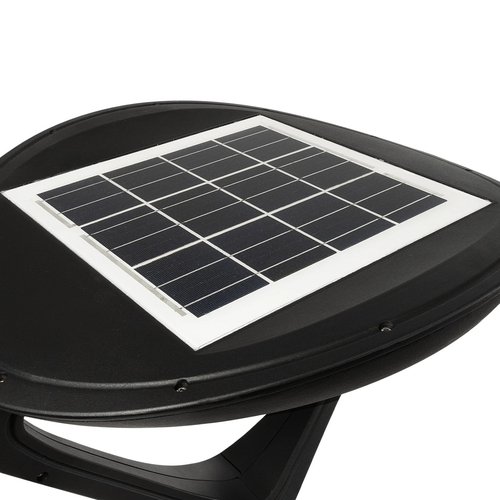 GLOBOSTAR® SQUARE 90507 Φωτιστικό Στύλου/Κολώνας Πλατείας/Πάρκου/Κήπου με Ασύρματο Χειριστήριο LED 20W 800lm 120° Ενσωματωμένο Φωτοβολταϊκό Panel 6V 20W & Επαναφορτιζόμενη Μπαταρία Li-ion 3.2V 20000mAh με Αισθητήρα Κίνησης-Ημέρας-Νύχτας Αδιάβροχο IP65 Θερμό Λευκό 2700K - Γκρι Ανθρακί - Μ60 x Π47 x Υ48cm - 2 Χρόνια Εγγύηση