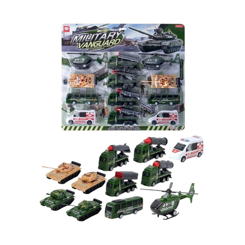 Σετ πολεμικά οχήματα με Pull Back - 12pcs - 399-666E - 917263