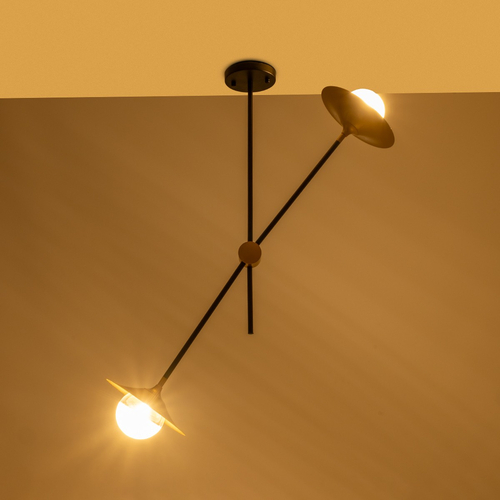 GLOBOSTAR® NOAH 999-0184 Μοντέρνο Κρεμαστό Φωτιστικό Οροφής με Ντουί 1 x E27 AC 220-240V IP20 - Γκρι & Μπεζ - Μ16 x Π16 x Υ30cm