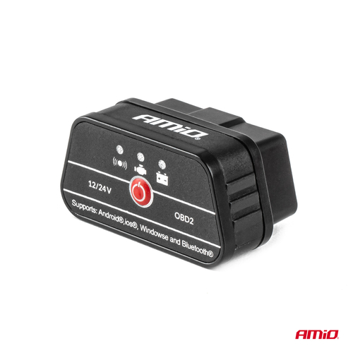Amio - Διαγνωστικό Αυτοκινήτου OBD 2 τύπου ELM327 Bluetooth PIC25K80 τάση λειτουργίας 12V με ασύρματη σύνδεση για Επιβατικά Αυτοκίνητα - 1 τεμ. (04731/AM)
