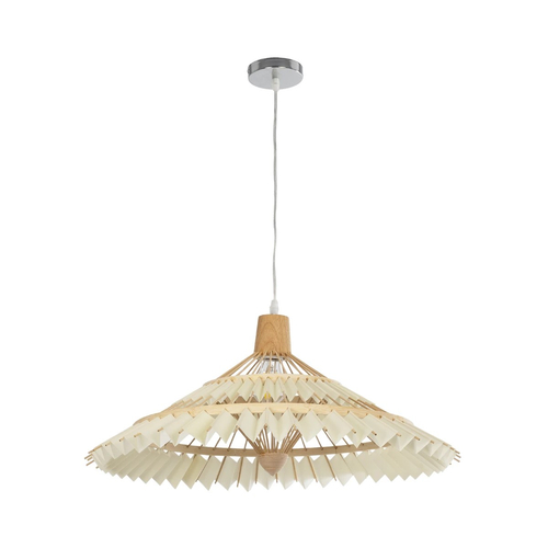 GLOBOSTAR® VENTALIA 999-0067 Boho Κρεμαστό Φωτιστικό Οροφής με Ντουί 1 x E27 AC 220-240V IP20 - Μπεζ - Μ60 x Π60 x Υ30cm