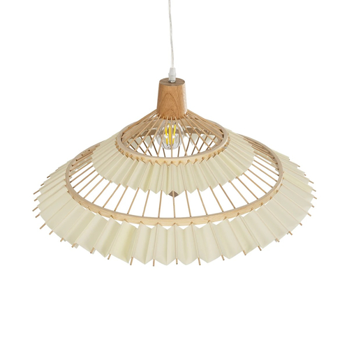 GLOBOSTAR® VENTALIA 999-0067 Boho Κρεμαστό Φωτιστικό Οροφής με Ντουί 1 x E27 AC 220-240V IP20 - Μπεζ - Μ60 x Π60 x Υ30cm