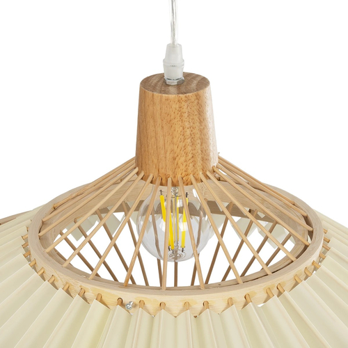 GLOBOSTAR® VENTALIA 999-0067 Boho Κρεμαστό Φωτιστικό Οροφής με Ντουί 1 x E27 AC 220-240V IP20 - Μπεζ - Μ60 x Π60 x Υ30cm