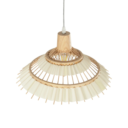 GLOBOSTAR® VENTALIA 999-0068 Boho Κρεμαστό Φωτιστικό Οροφής με Ντουί 1 x E27 AC 220-240V IP20 - Μπεζ - Μ40 x Π40 x Y23cm