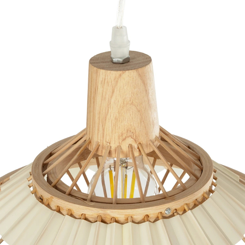 GLOBOSTAR® VENTALIA 999-0068 Boho Κρεμαστό Φωτιστικό Οροφής με Ντουί 1 x E27 AC 220-240V IP20 - Μπεζ - Μ40 x Π40 x Y23cm