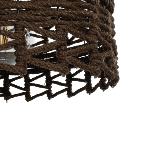 GLOBOSTAR® VERA 999-0069 Boho Κρεμαστό Φωτιστικό Οροφής με Ντουί 1 x E27 AC 220-240V IP20 - Καφέ - Μ50 x Π50 x Υ25cm
