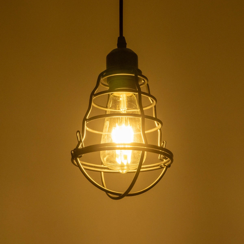 GLOBOSTAR® ALDO 999-0096 Vintage Κρεμαστό Φωτιστικό Οροφής με Ντουί 1 x E27 AC 220-240V IP20 - Μαύρο - Μ15 x Π15 x Υ24cm