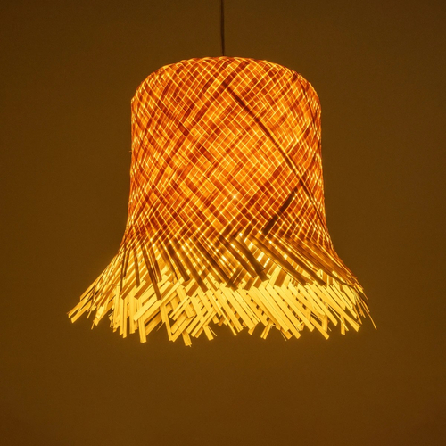 GLOBOSTAR® HAWAII 999-0125 Boho Κρεμαστό Φωτιστικό Οροφής με Ντουί 1 x E27 AC 220-240V IP20 - Μπεζ - Μ30 x Π30 x Υ30cm