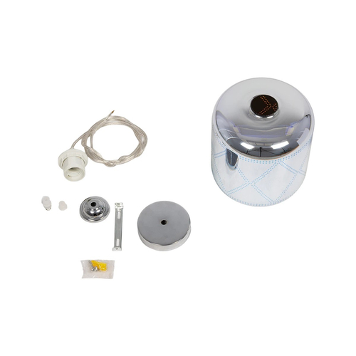 GLOBOSTAR® NEPTUNE 999-0149 Μοντέρνο Κρεμαστό Φωτιστικό Οροφής με Ντουί 1 x E27 AC 220-240V IP20 - Πολύχρωμο - Μ18 x Π18 x Υ25cm